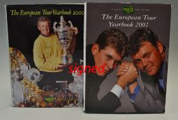 European Tour Signed Yearbooks for 2000 & 2001 containing over 165 signatures to their player