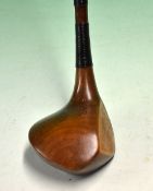 Exquisitely shaped, sharp dropped pointed toe baffie stamped WH Davies Prenton in light stained