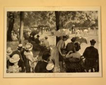 1901 King Edward VII Tennis Print from The Supplement to The Illustrated London News titled 