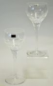 Fine pair of Hoya Crystal Wine Glasses measuring 7
