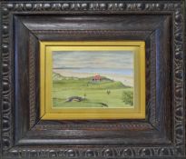 Scottish School c. 1880/90 ST ANDREWS LADIES PUTTING CLUB - THE OLD COURSE ST ANDREWS - rare early