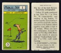 Scarce 1925 Imperial Tobacco Company of Canada Golf Cigarette Cards - 