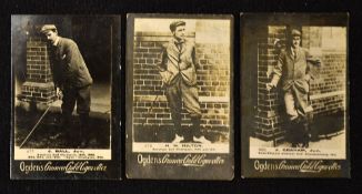 3x Ogden's Guinea Gold real photograph golf carts to include the Royal Liverpool golf club