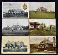 6x Scottish Golf Club post cards - mostly early 20thc to incl Kirriemuir, Largs, Montrose,