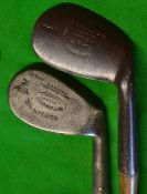 2x interesting niblicks a 'Dedum' model showing the leaping stag mark with shallow ridged face lines