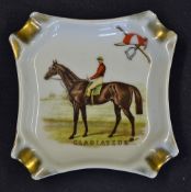 1865 Derby and Triple Crown winner Gladiateur - commemorative Meissner Limoges bone china ashtray