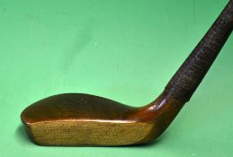 G Brews (Royal Blackheath) longnose dark stained beech wood putter c.1890 - the head measures 5.25