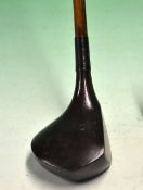 Percy Hills Easton Grantham shallow faced driver in dark stained persimmon