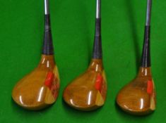 3x original Ben Hogan Celebration 1953 fairway woods in celebration of his 1953 Carnoustie Open