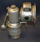 Late Vic. P&H The Revenge Carbide cycling lamp made by Powell & Hanmerl Birmingham c/w mounting