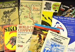 1947 News Chronicle Paris-London cycling programme and others to incl 4x various World Cycling