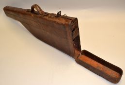 Interesting leather leg-o-mutton 12g gun case for 2x 30