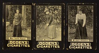 3x Ogden's Tabs Type Issue real photograph golf carts to include Mrs Ryder Richardson, Miss Isette