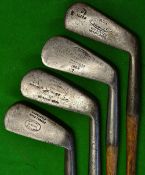 Harry Vardon medium iron with punch dot face markings, Forgan Scotia ladies iron, Haskins Hoy Lake