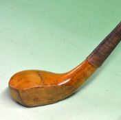 J Bennetts golden beechwood deep faced late transitional driver c.1895 in fine all original