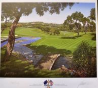 Baxter, Graeme signed 1997 Ryder Cup colour print -signed by the artist to the board being an artist