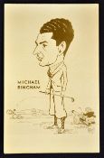 Michael Bingham Golfing caricature c. 1930- professional golfer at Cooden Beach 1930-1937 renowned