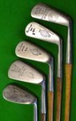 For the Hickory player a nice short set of irons including 4x George Nicoll comprising a 3 iron,