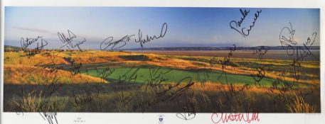 2012 Royal Liverpool Golf Club British Ladies Open Golf Championship print signed by 27 major