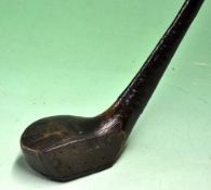J Morris scare neck driver in dark stained persimmon with a full face fibre insert, no maker's mark