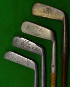 4x assorted blade putters to include a brass blade by Harry Hunter Deal with an early Ben Sayer's '