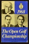 1968 Open Golf Championship official signed programme - played at Carnoustie and signed by the