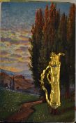16 x various mixed golfing postcards from the early 1900's onwards to incl Gibson Post cards, C W