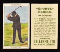 Scarce 1912 Gallaher Ltd golf cigarette cards - 