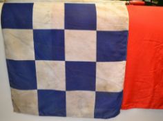 Motor Racing Flags to incl Chequered Flag and Red flag both used - understood to be ex Brands