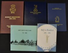 Golf Club Centenaries (5) mostly in the Midlands to include Moseley Golf Club 1892-1992, South