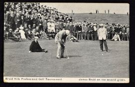 James Braid golfing postcard - titled 
