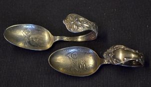 2x sterling silver golfing 
