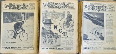 Collection of early pre war bicycling newspaper magazines from 1937 to 1939 - 1930's - all titled 