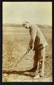 James Braid golfing postcard by J Patrick inscribed 