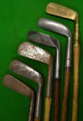 3x assorted putters to include a John Letters prism shaped straight blade, a Gem putter by the