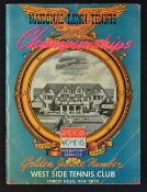 1942 US Lawn Tennis Championship Jubilee war time programme - 50th Anniversary (1892-1942) played