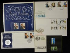 First Day Cover Selection to include The Royal Wedding 1981, Theatre, Royals, British Motor Cars,