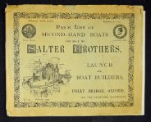 Maritime 1907 Slater Brothers Second Hand Boat Catalogue Oxford, Launch and Boat Builders Folly
