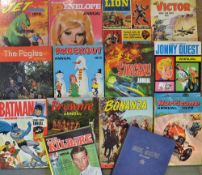 Selection of 1960-70's Children's Annuals to include Bonanza, Batman with Robin the boy wonder,