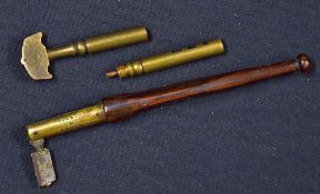 2x Interesting Glass Cutters includes a Sharrat and Newth Patent London wooden handled cutters and a