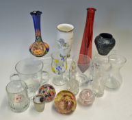 Selection of Miscellaneous Glassware to include 3x paperweights in various designs, selection of