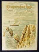 Maritime 1899 S.S. Lahn Early Menu With illustration of the then new Norddeutscher Lloyd flagship