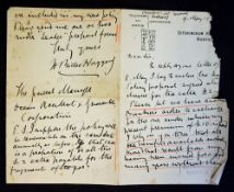 Sir Henry Rider Haggard (1856-1925) English writer Signed hand written letter on Ditchingham House