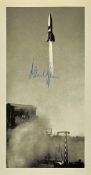 Albert Speer Signed print depicts the launch of the German Rocket V-2 from Peenemünde Army