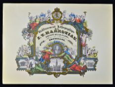 Mid-19th Century Printers Advertisement Poster by F. T. Hannotiau Brussels Circa 1850s - 60s.