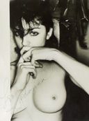 Madonna Signed black and white print signed 'Love Madonna' centrally displayed with surrounding