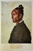 India - Military German prisoners Captured Sikh lithograph a stunning lithograph of a Sikh