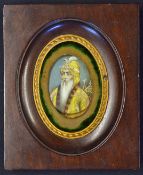 Sikh - Maharaja Ranjit Singh of Punjab Indian miniature painting Circa 1840s Punjab a stunning