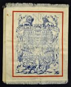 Beautiful 1886 Birmingham Day's Souvenir Silk Programme entitled 'Day's Crystal Palace Concert