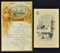Maritime 1897 Hamburg America Line Menu a most beautiful early Menu from their ship 